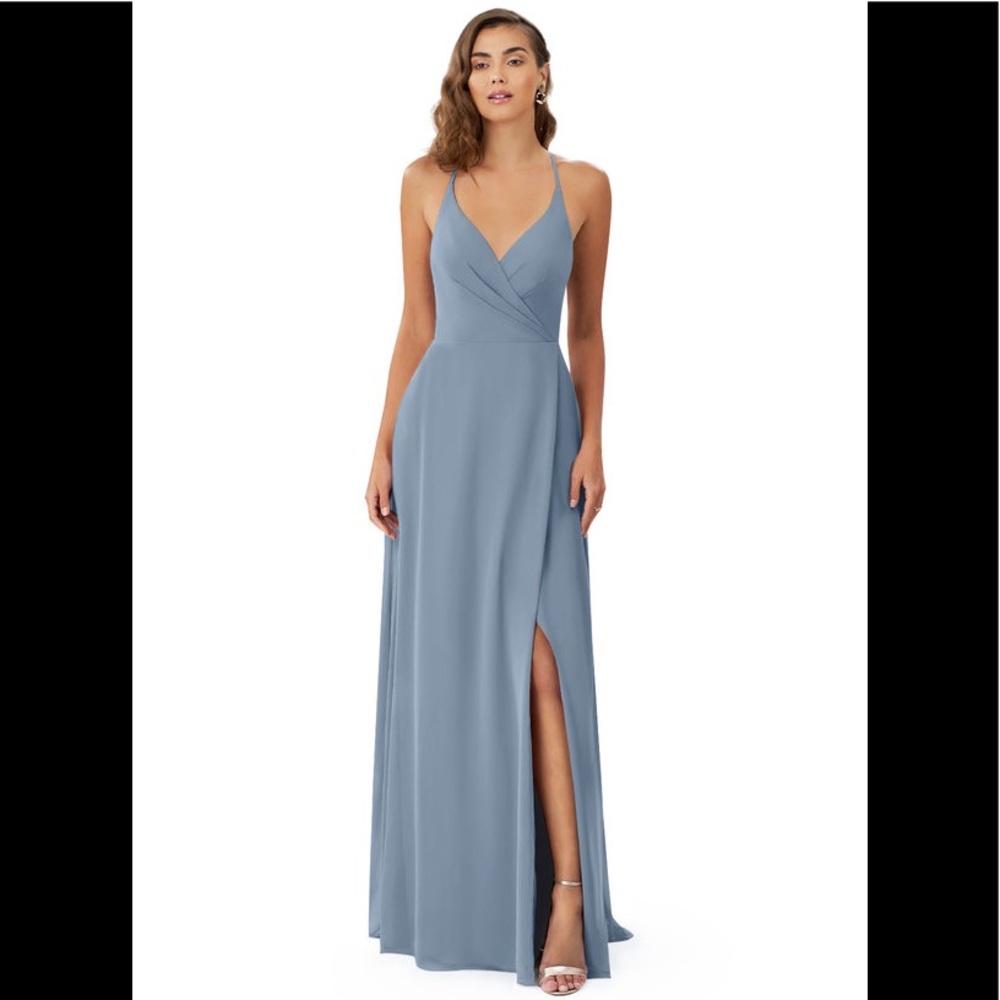 Azazie Davis Dress in Dusty Blue